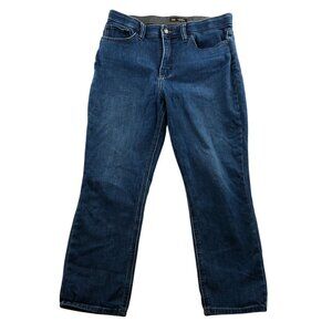 Lee Womens Jeans Size 12 Medium Slim Fit Cigarette Mid Rise Blue Denim Casual